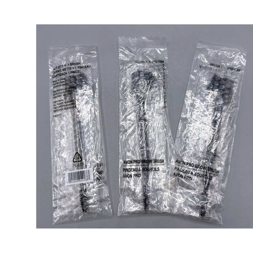 Avon Pro Brow Brush Dual Ended Eye Grooming Tool Black F3813171 Lot of 3